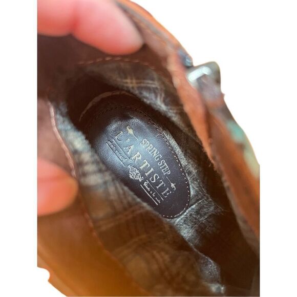 Spring Step L'Artiste Women's Redding Boot SZ 38/8 Block Heel Brown/ Tan NWOB - Picture 10 of 12